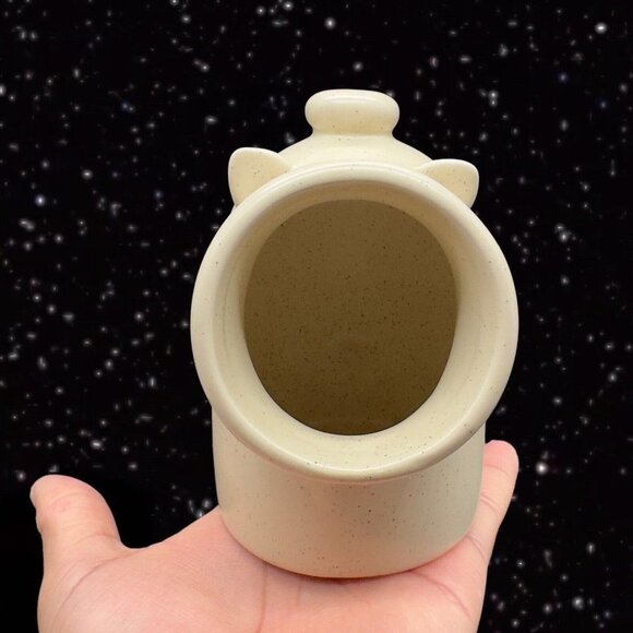 Ceramic Pig House Kitchen Scrubby Sponge Holder Light Brown Container 5”T 2.5”W - Picture 5 of 10